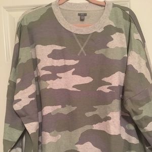 Aerie oversized camo sweatshirt